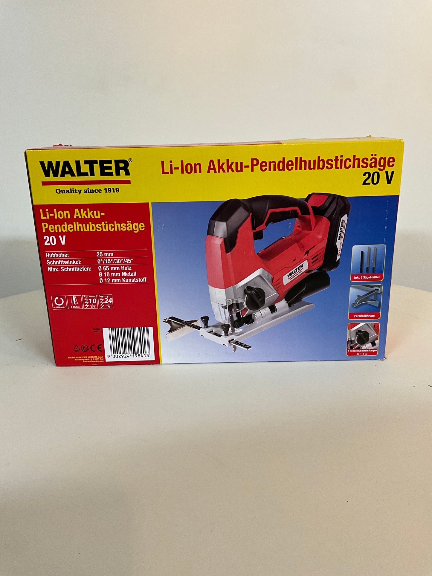 WALTER 20 V Akku Pendelhub-Stichsäge