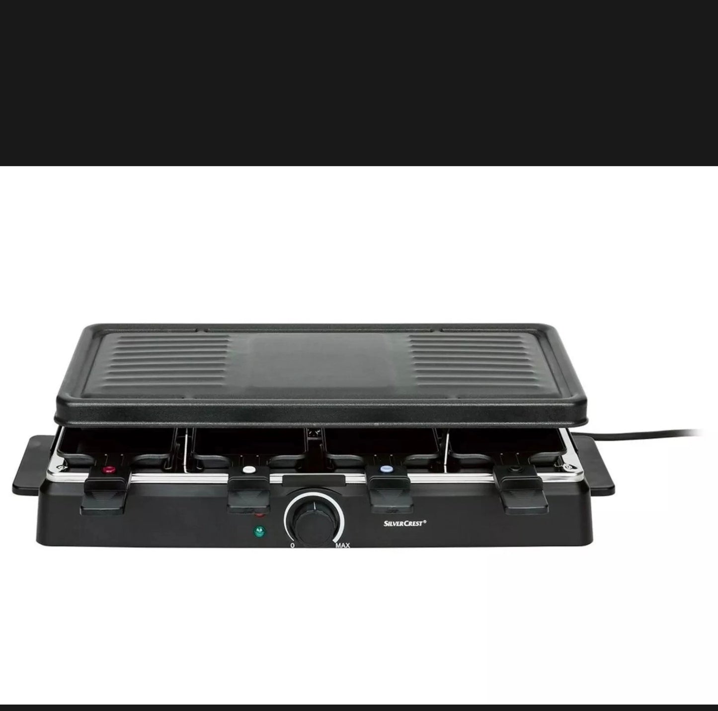 SILVERCREST Raclettegrill für 8 Personen mit 8 Pfännchen & 8 Spateln