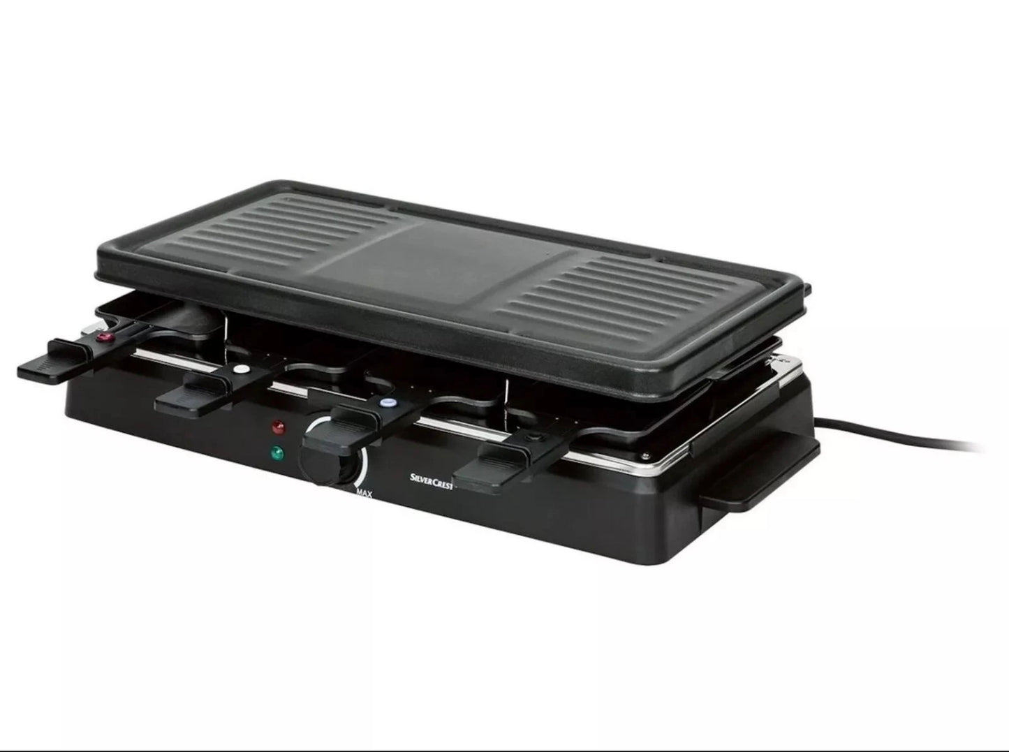 SILVERCREST Raclettegrill für 8 Personen mit 8 Pfännchen & 8 Spateln