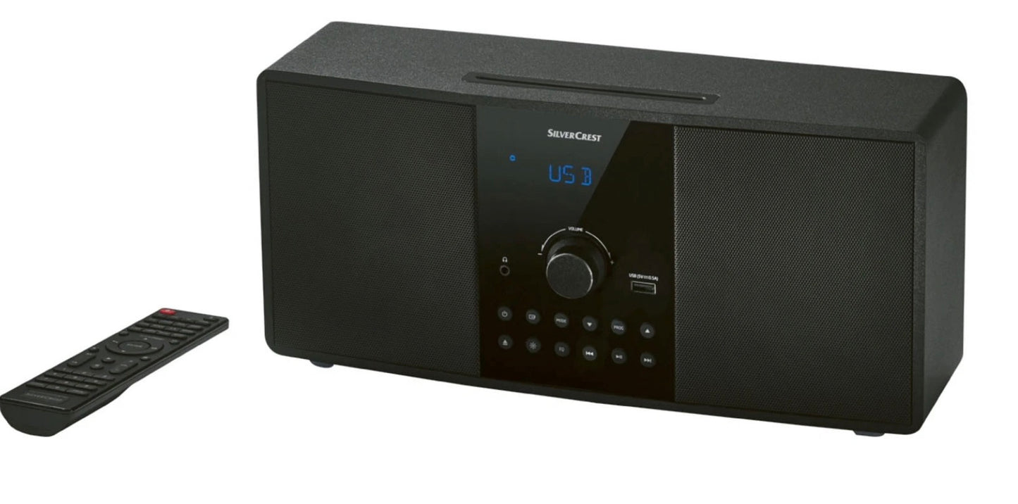 SILVERCREST Bluetooth®-Kompakt-Stereoanlage Bluetooth USB CD DAB+ Antenne *besch. VP