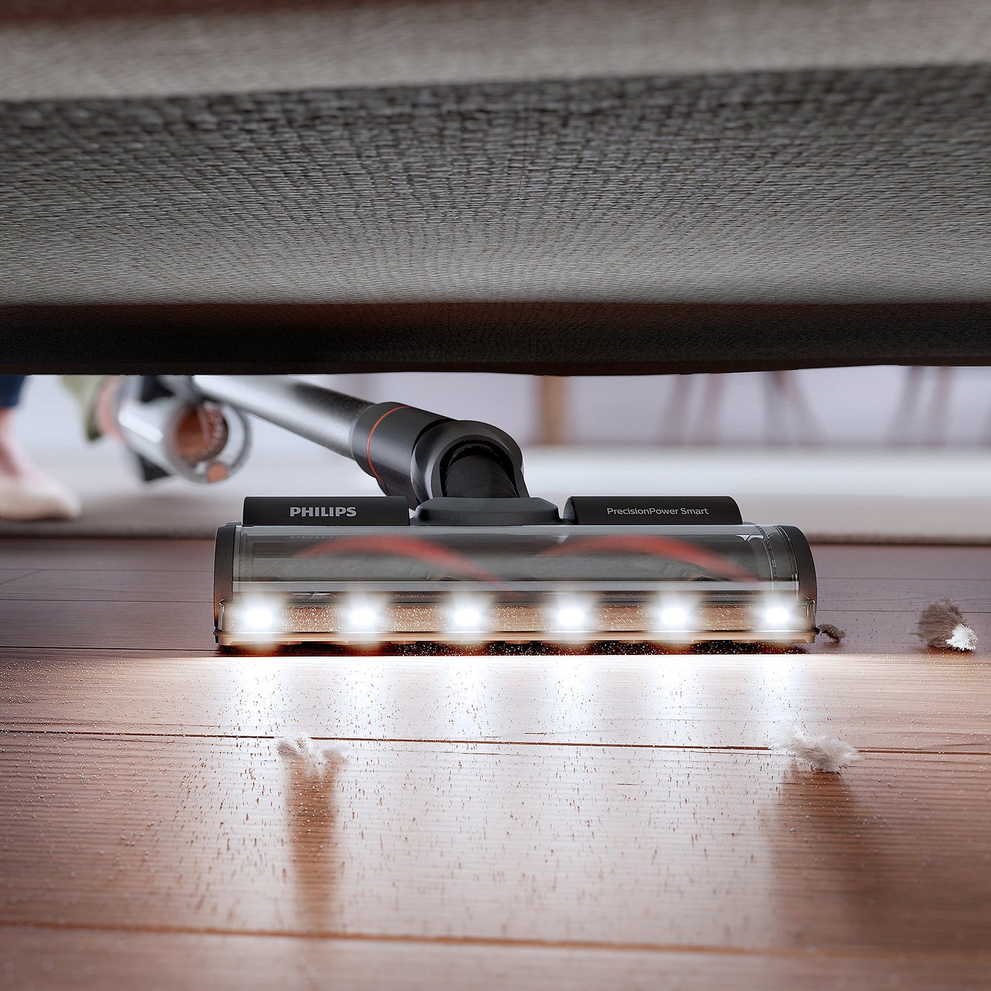 PHILIPS XC8057/01 Akku-Staubsauger mit Kantenreinigung und Wischfunktion