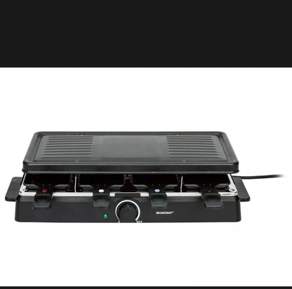 SILVERCREST Raclettegrill für 8 Personen mit 8 Pfännchen & 8 Spateln